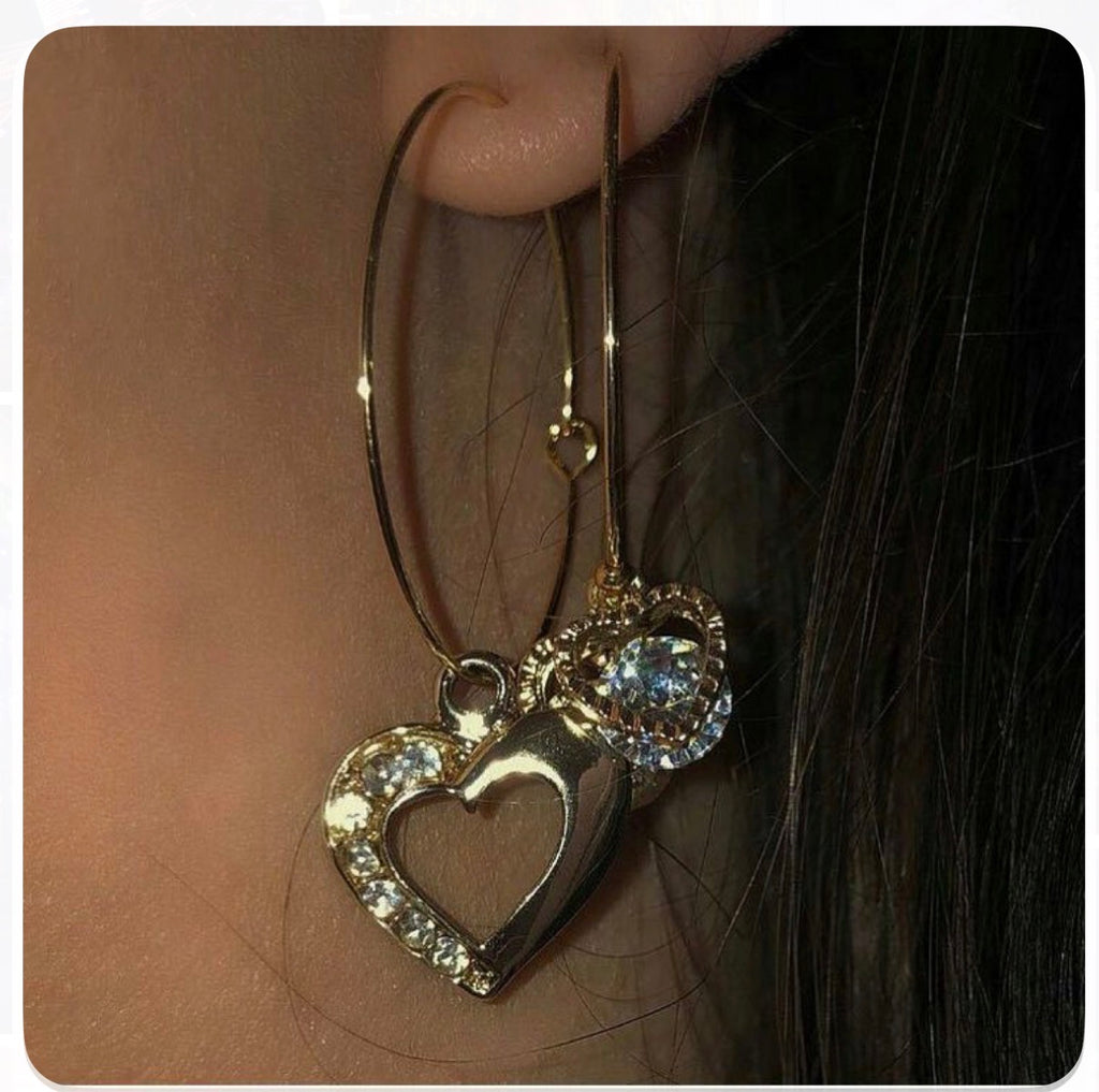 gold cross earrings