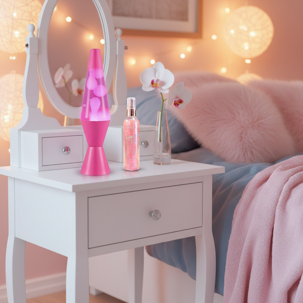 White Vanity with Orchid